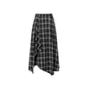 Falda Midi de Cuadros Irregulares Estilo A 2026 Nuevo Estilo Otoño Falda Midi para Mujer Cintura Alta Adelgazante Temperamento Versátil Longitud Media