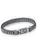 Pulsera de plata esterlina 925 hecha a mano con patrón giratorio de escamas de dragón, moda para hombre, marca, estilo étnico giratorio, hip hop, sentido del diseño de nicho ins