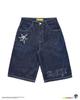 Pantalones Cortos de Calle Pantalones Y2K Harajuku Hip Hop Estampado Pantalones Cortos de Mezclilla Sueltos Verano Nuevos Pantalones Cortos Góticos para Hombre
