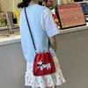 Estilo Coreano Estilo Ins Bolso Cruzado Rojo Pequeño Perezoso Bolso de Hombro de Gran Capacidad Primavera 2025 Bolso de Lona para Vacaciones en la Playa