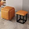 Mesa de Centro Combinable Apilable Cubo de Rubik Taburete Bajo 5 en 1 Hogar Apartamento Pequeño Sofá Banco Pequeño para Cambiar Zapatos