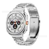 Adecuado para Samsung Galaxy Watch Ultra 2 Correa de Acero de Tres Eslabones Metal Acero Inoxidable Correa para Samsung Watch Ultra 2