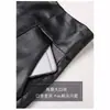 Otoño 2026 Venta Caliente Pantalones Cortos de Cuero Negro para Mujer Cintura Alta Adelgazantes Ropa Exterior Sueltos Rectos Línea A Pierna Ancha Capa Base Pantalones de Bota