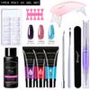 Traje de arte de uñas juego completo pegamento de extensión de cristal lámpara de fototerapia pincel para uñas agua limpiadora traje de herramienta de arte de uñas