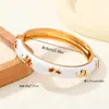 Pulsera de Elefante y Trébol de Cuatro Hojas Esmaltada tipo Macarrón, Accesorio Estilo Chino con Relieve de Goteo de Aceite, Stock Listo de Fábrica para Venta al Por Mayor Transfronteriza