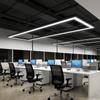 Lustre retangular led sala de reunião de escritório super brilhante hall de loja salão de exposição shopping center academia supermercado luminárias