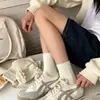 Calcetines Cortos para Mujer para Primavera y Verano, Calcetines de Algodón Delgados Completamente Blancos con Lazo, Encaje Rayado, Estilo Lindo Japonés, Calcetines de Media Caña para Estudiantes JK