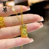 Loja de Ouro Mesmo Estilo Banhado a Ouro Cristal de Gelo Brilhante Barra de Ouro Colar, Colar de Clavícula Versátil da Moda de Alta Qualidade Atacado