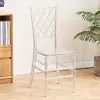 Silla de Bambú Silla de Invitados de Hotel Silla con Respaldo para Ocio Silla Acrílica Transparente para Bodas Silla de Cristal para Banquetes Silla de Comedor Comercial
