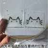Patrón de bordado en tela soluble en agua de gatito hecho a mano DIY bordado propio paquete de material para ropa accesorios creativos para modificación de uniforme escolar Camiseta