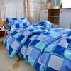 Set de Tres Piezas para Dormitorio de Estudiante Clase a Ropa de Cama Funda Nórdica de Algodón Puro Sábana Bajera Cubre Edredón Sábana Ajustable Ropa de Cama para Cama de Escuela para Personal