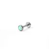 Liga de Titânio F136 Fundo Plano Opala Piercing Labial Piercing na Língua Opala G23 Titânio Tarraxa de Orelha Piercing na Orelha Joia