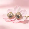 Brincos de Pérola Geométricos com Pino de Prata 925 para Mulheres, Brincos de Franja Modernos, Brincos de Luxo, Brincos Elegantes Retrô Venda por Atacado