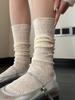 Calcetines Finos de Color Sólido Rectos de Jamón Microtransparentes para Mujer Calcetines Altos Hasta la Rodilla Encaje Calcetines de Apilamiento para Pantorrilla Calcetines Adelgazantes para Club Nocturno