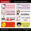 Adesivos magnéticos refletivos para estagiários atacado desenhos animados iniciante na estrada mulheres grávidas carro de bebê adesivos de carro de publicidade adesivos de geladeira