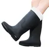 Botas de Chuva Femininas Adulto Impermeáveis Antiderrapantes Moda Botas de Chuva Sola Macia Confortáveis Cano Médio Engrossadas Quentes Galochas Sapatos de Borracha Botas de Chuva
