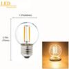 Bombilla de Filamento LED G40 Marrón CA/CC Bajo Voltaje 12V/24V CC CA Bombilla de Batería para Máquina Herramienta Retro