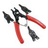 Pinzas para Anillos de Retención Cuatro en Uno Rojas de Cuatro Cabezales, Pinzas para Anillos Elásticos Internos y Externos, Desmontaje y Montaje de Resorte de Eje