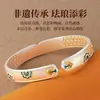 Pulseira de Prata Pura 9999 para Mulheres, Design Floral Fashion em Esmalte Dourado, Pulseira de Prata de Luxo para Mulheres