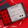 2025 Nuevos Pendientes de Semana Caja de Regalo Traje Nicho Simple Moda Joker Día de San Valentín Regalo de Cumpleaños