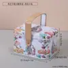 Caixa de Lata Portátil com Tema de Páscoa e Padrão de Coelho, Caixa de Doces, Pote de Armazenamento de Folha de Flandres, Caixa de Embalagem para Presente de Feriado