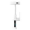 Cocina cobre Blanco pantalla digital lluvia voladora cascada agua tirar caliente y fría fregadero lavabo vegetal grifo giratorio retráctil