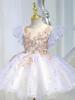 Vestido para Niña, Verano Lujo Ligero Vestido de Princesa para Cumpleaños, Vestido de Dama de Boda, Presentadora Infantil, Actuación de Piano, Tul Abullonado