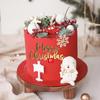 Feliz Navidad Transfronteriza Inserto para Pastel de Navidad Decoración para Fiesta Temática de Navidad Inserto Lateral