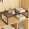 Estante divisor retráctil para armario, estante de almacenamiento para closet, panel divisor para interior de gabinete, estante de capas para armario de ropa