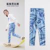 Pantalones de tiburón para niñas, primavera y otoño, leggings con estampado de mármol, pantalones finos para niños, mallas de yoga para primavera y otoño, para usar como ropa exterior