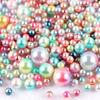 Cuentas Multicolores, Multitamaño, No Porosas, Cuentas Redondas Iridiscentes, Cuentas Decorativas Hechas a Mano para Joyería DIY, Cuentas Redondas, Accesorios de Cuentas Sueltas
