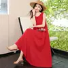 Nuevo vestido de verano de algodón y seda de alta gama, vestido de playa para mujer, súper de cuento de hadas, vestido largo de estilo vacacional de alta gama