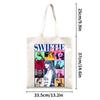 Bolsa de Lona Taylor Swift Molde de Taylor Swift Bolsa de Lona Alrededor de Taylor Swift Compras Tote