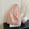 Bolsa de Lona, Bolso Nuevo Estilo Verano, Bolso Sencillo de Lona, Bolso de Hombro con Encaje Floral, Bolso de Mano, Bolso de Mano Artístico