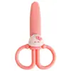 Tesoura Doméstica Gatinho Fofo Tesoura de Plástico com Lâmina Cartoon para Estudante Tesoura Mini para Cortar Papel DIY Handmade para Jardim de Infância