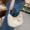 2025 Novo Estilo Japonês Ins Bolsa de Ombro de Grande Capacidade Feminina Casual Bolsa Dumpling Estudante Aula Trabalho Roupa Bolsa Transversal