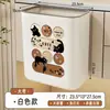 Lixeira de cozinha, lixeira doméstica para resíduos alimentares, recipiente de armazenamento de parede sem perfuração, lixeira de limpeza sem dobrar, lixeira sanitária de pendurar