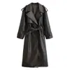 Exportación Transfronteriza Ropa de Mujer 2025 Invierno Nueva Moda Europea y Americana Chaqueta Cortavientos Imitación de Cuero Cuero Granulado 1255865