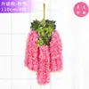 Decoração de Casamento Atacado Flor de Glicínia Simulação Decoração de Sala de Estar Jardim Flor de Feijão Videira Plástica Folha Verde Rattan Flor de Glicínia