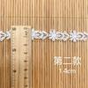 Cadena de clavícula con encaje de seda de poliéster, joyería DIY, flor, código de barras, cuatro hojas, flor pequeña, bordado, encaje hueco