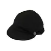 Sombrero ecuestre artístico y fresco de estilo japonés, versátil para otoño e invierno, sombrero holgado para mujeres con circunferencia de cabeza grande, hace que la cara parezca más pequeña, adecuado para ir al trabajo, gorra de pico de pato