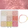 Kit de materiais de contas de semente de vidro de 9 compartimentos para novo produto transfronteiriço, conjunto de miçangas soltas perfuradas coloridas para pulseira DIY