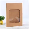 Archivo de oficina transparente A4 estándar con ventana grande Bolsa de papel Kraft sobre para bienes raíces textil y de prendas de vestir camisa de ropa interior punto
