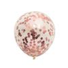 Globo transparente de confeti al por mayor de fábrica de 12 pulgadas, globo de lentejuelas de papel de aluminio multicolor, decoración de cumpleaños para el Día del Niño
