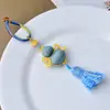 Joyas de Brocado Tejidas a Mano de la Dinastía Song, Llavero de Calabaza, Borla, Colgante de la Fortuna, Lanyard para Llaves de Coche, Accesorio Portátil para Hombres y Mujeres