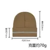 Gorro de Punto de Color Fluorescente Transfronterizo para Hombre Ciclismo Reflectante de Advertencia Lana Ferroviaria Gorro de Invierno Cálido para Exteriores Gorro Frío