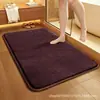 Tapete de chão de banheiro de fibra ultrafina espessado, absorvente de água e secagem rápida, capacho antiderrapante para entrada de banheiro, uso doméstico, com toque macio