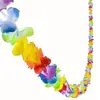 En stock de fábrica 2 metros 3 metros flor arcoíris guirnalda hawaiana decoración de fondo temática de vacaciones largas y carnaval
