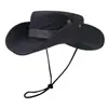 Chapéu de Caminhada e Montanhismo Transfronteiriço para Homens com Aba Larga Proteção Solar Chapéu de Pescador para Mulheres Chapéu de Pesca ao Ar Livre Chapéu de Sol Estilo Cowboy Ocidental