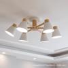 Lustre para sala de estar Novo lustre nórdico de macaron Lustre estilo japonês estilo tronco para quarto estudo moderno e simples sala de jantar